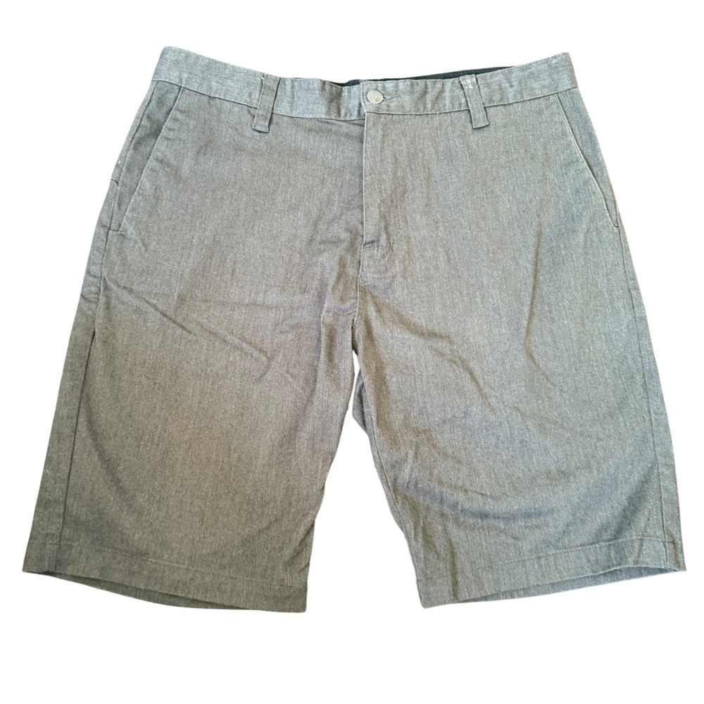 Volcom Men's Shorts 34 Gray Chino Hybrid Walk Golf Casual‎ Skate Surf Summer